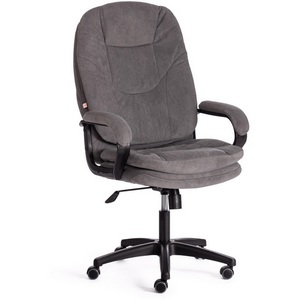 Кресло игровое с регулировкой высоты флок , серый,  COMFORT LT